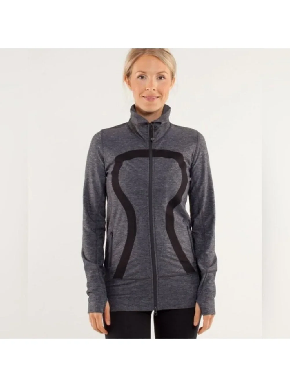 Lululemon In Stride Jacket Heathered Coal / Black